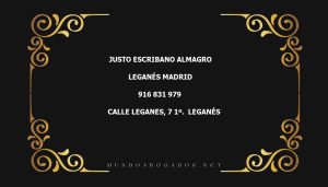 abogado Justo Escribano Almagro en la localidad de Leganés