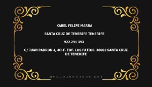 abogado Karel Felipe Marra en la localidad de Santa Cruz de Tenerife