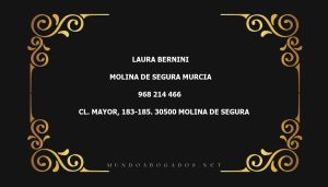 abogado Laura Bernini en la localidad de Molina de Segura