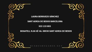 abogado Laura Berruezo Sánchez en la localidad de Sant Adria de Besos