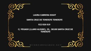 abogado Laura Cabrera Sigut en la localidad de Santa Cruz de Tenerife