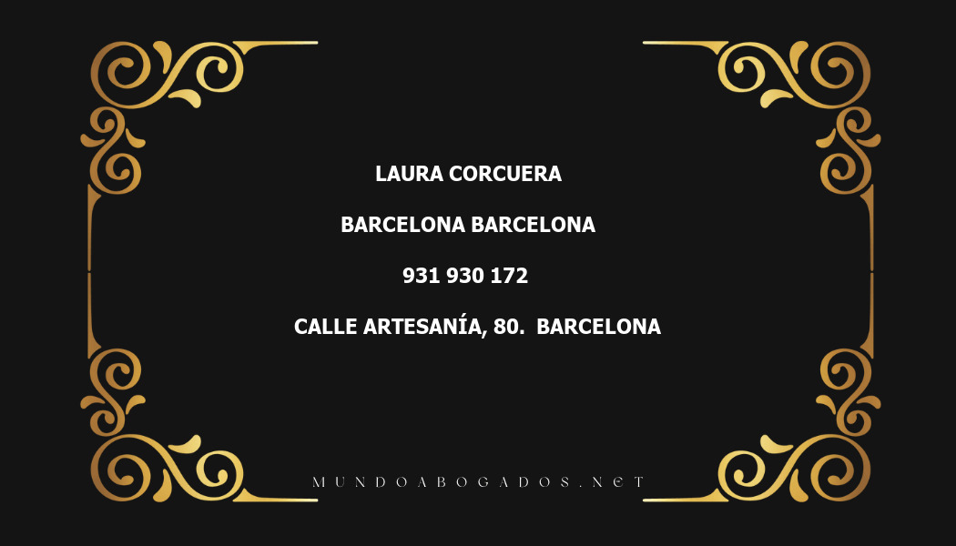 abogado Laura Corcuera en la localidad de Barcelona