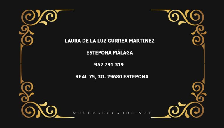 abogado Laura De La Luz Gurrea Martinez en la localidad de Estepona