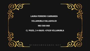 abogado Laura Ferrero Carranza en la localidad de Villanubla