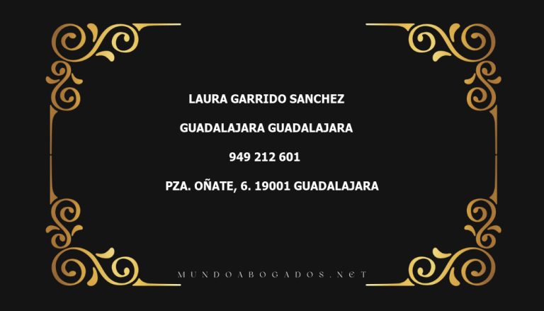 abogado Laura Garrido Sanchez en la localidad de Guadalajara