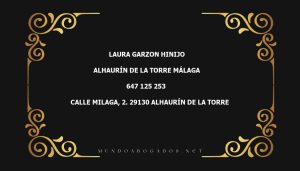 abogado Laura Garzon Hinijo en la localidad de Alhaurín de la Torre