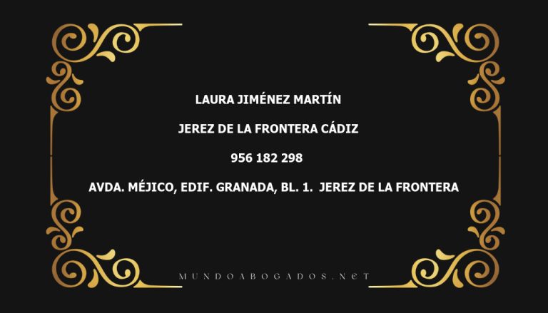 abogado Laura Jiménez Martín en la localidad de Jerez de la Frontera