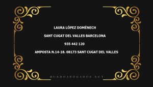 abogado Laura López Domènech en la localidad de Sant Cugat del Valles