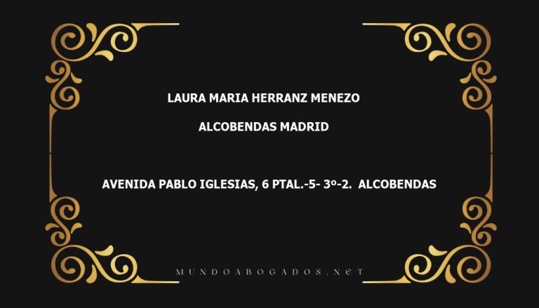 abogado Laura Maria Herranz Menezo en la localidad de Alcobendas