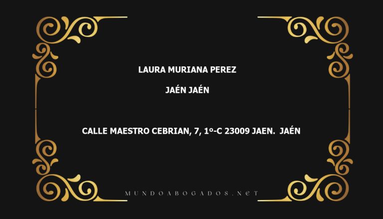 abogado Laura Muriana Perez en la localidad de Jaén