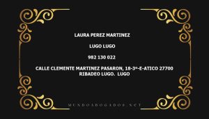 abogado Laura Perez Martinez en la localidad de Lugo