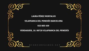 abogado Laura Pérez Montalvo en la localidad de Vilafranca del Penedés