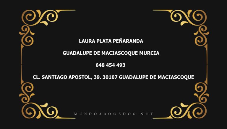 abogado Laura Plata Peñaranda en la localidad de Guadalupe de Maciascoque