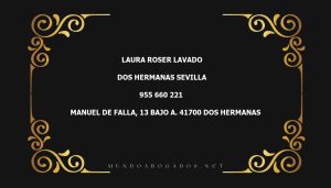 abogado Laura Roser Lavado en la localidad de Dos Hermanas