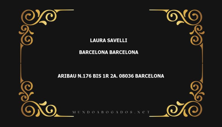 abogado Laura Savelli en la localidad de Barcelona