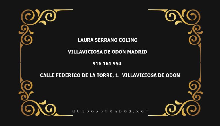 abogado Laura Serrano Colino en la localidad de Villaviciosa de Odon