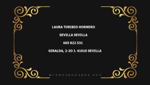 abogado Laura Toribio Hornero en la localidad de Sevilla