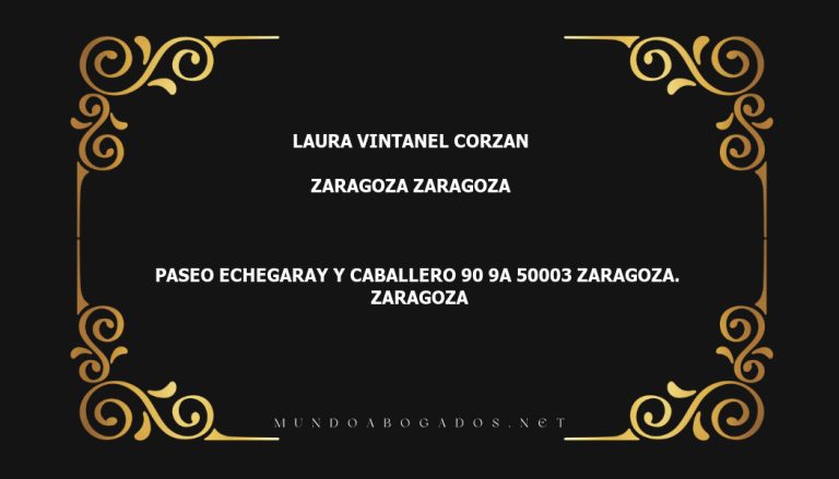 abogado Laura Vintanel Corzan en la localidad de Zaragoza