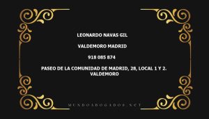 abogado Leonardo Navas Gil en la localidad de Valdemoro