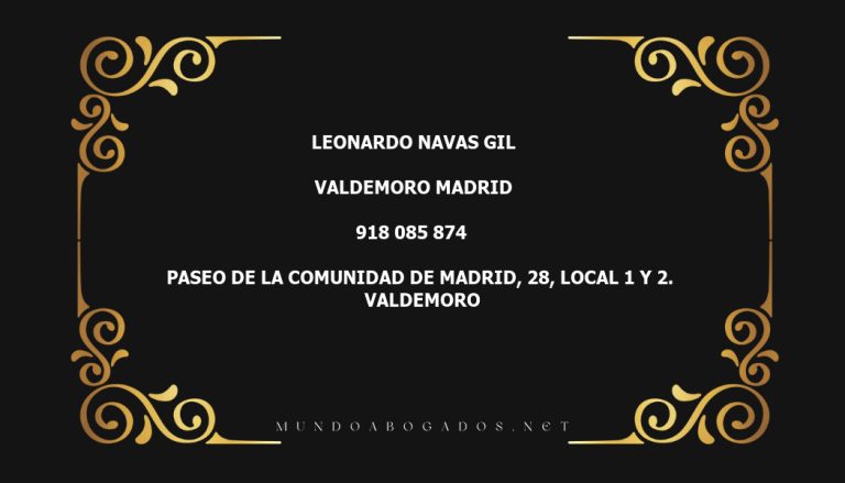 abogado Leonardo Navas Gil en la localidad de Valdemoro