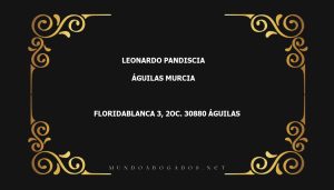 abogado Leonardo Pandiscia en la localidad de Águilas