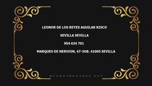 abogado Leonor De Los Reyes Aguilar Risco en la localidad de Sevilla