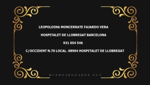 abogado Leopoldina Moncerrate Fajardo Vera en la localidad de Hospitalet de Llobregat