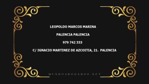 abogado Leopoldo Marcos Marina en la localidad de Palencia