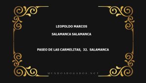 abogado Leopoldo Marcos en la localidad de Salamanca