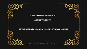 abogado Leopoldo Mesa Hernandez en la localidad de Arona