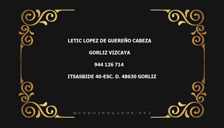 abogado Letic Lopez De Guereño Cabeza en la localidad de Gorliz