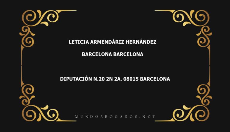 abogado Leticia Armendáriz Hernández en la localidad de Barcelona