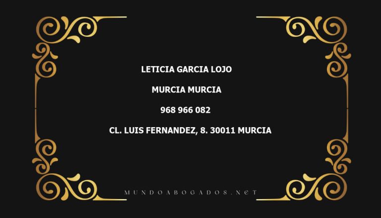 abogado Leticia Garcia Lojo en la localidad de Murcia