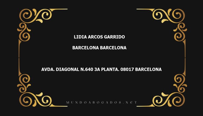 abogado Lidia Arcos Garrido en la localidad de Barcelona