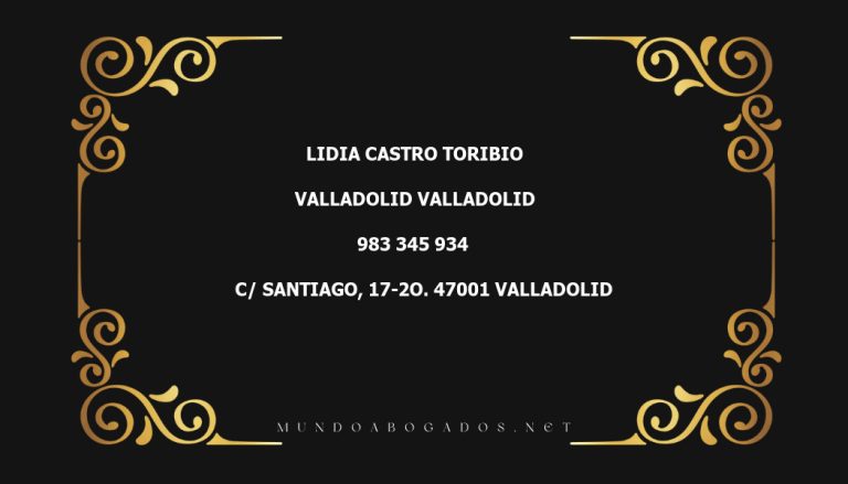 abogado Lidia Castro Toribio en la localidad de Valladolid