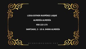 abogado Lidia Esther Ruipérez Luque en la localidad de Almería