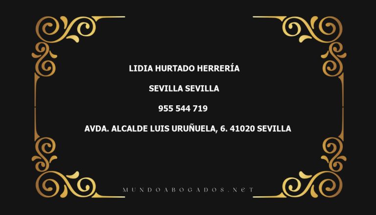 abogado Lidia Hurtado Herrería en la localidad de Sevilla