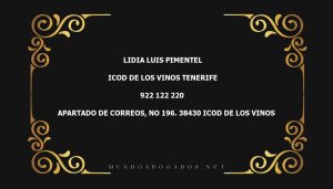 abogado Lidia Luis Pimentel en la localidad de ICOD DE LOS VINOS