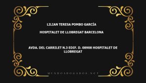 abogado Lilian Teresa Pombo García en la localidad de Hospitalet de Llobregat