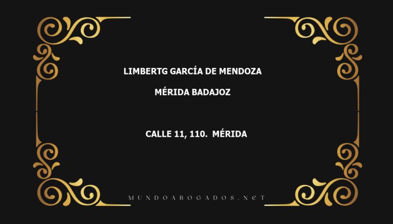 abogado Limbertg García De Mendoza en la localidad de Mérida