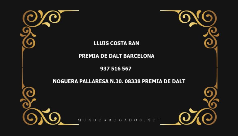 abogado Lluis Costa Ran en la localidad de Premia de Dalt