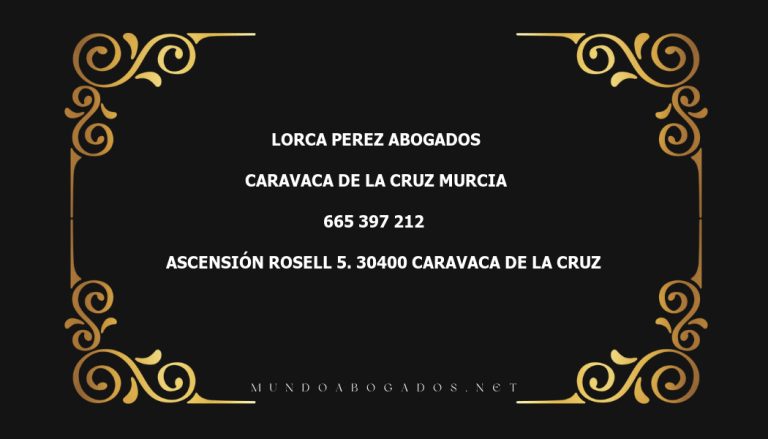 abogado Lorca Perez Abogados en la localidad de Caravaca de la Cruz