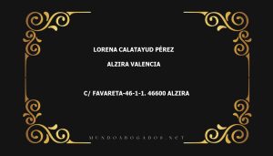 abogado Lorena Calatayud Pérez en la localidad de Alzira