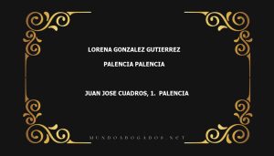 abogado Lorena Gonzalez Gutierrez en la localidad de Palencia