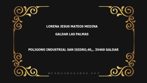 abogado Lorena Jesus Mateos Medina en la localidad de Galdar