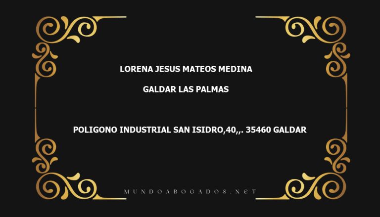 abogado Lorena Jesus Mateos Medina en la localidad de Galdar