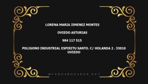 abogado Lorena Maria Jimenez Montes en la localidad de Oviedo