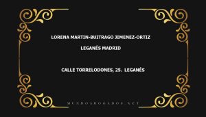 abogado Lorena Martin-Buitrago Jimenez-Ortiz en la localidad de Leganés