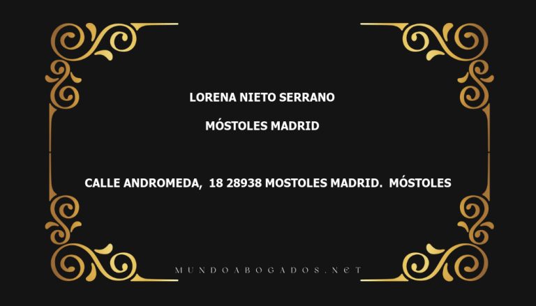 abogado Lorena Nieto Serrano en la localidad de Móstoles