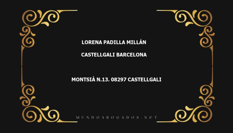 abogado Lorena Padilla Millán en la localidad de Castellgali